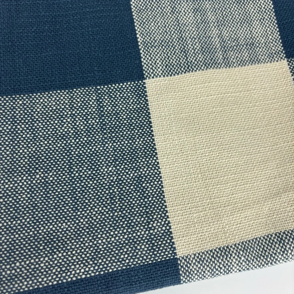 Pottery Barn Sawyer Check in Cream& blue pillow cover-NWT - Picture 7 of 10